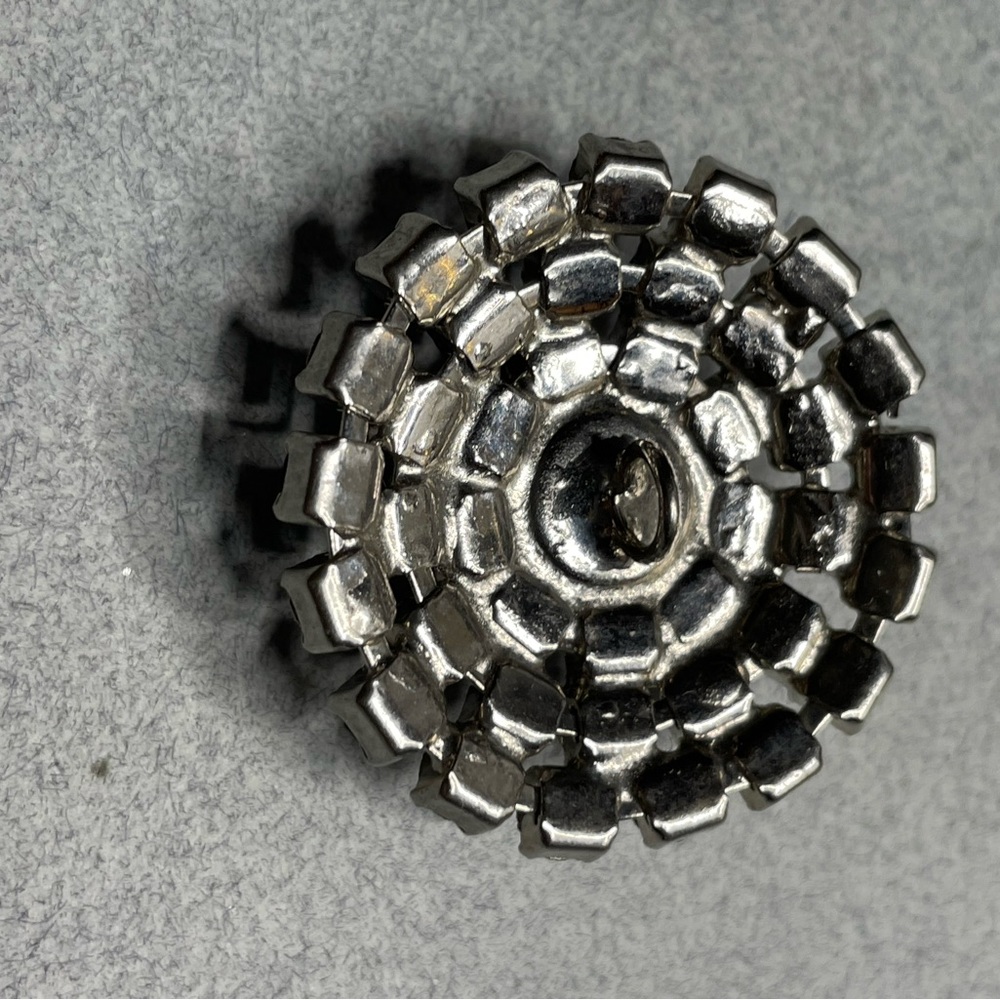 Black Rhinestone Dome Button (Single Large Button - image 4
